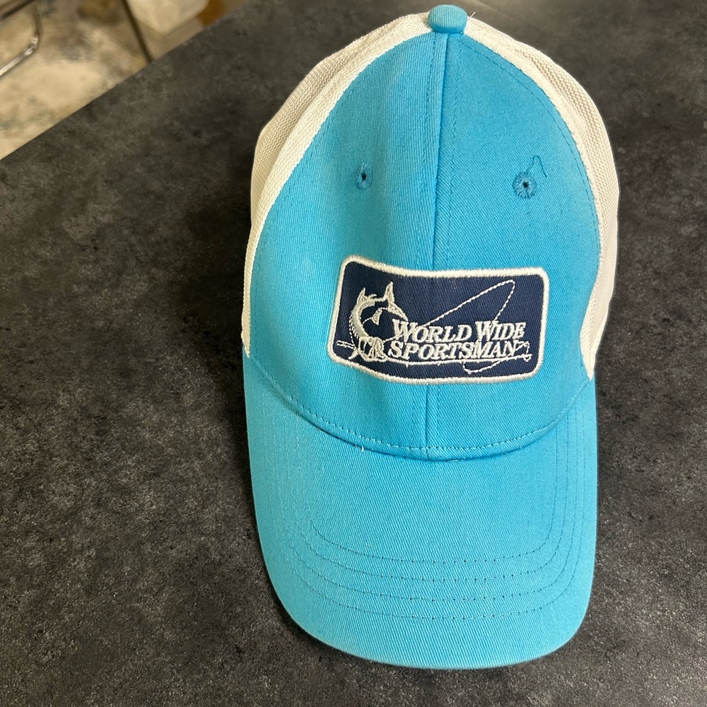 Blue and White Cap